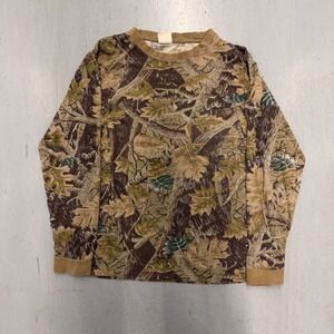 North Point Adventure Gear Mens Long Sleeve Camo Pocket T-Shirt Brown